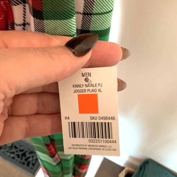 NWT! Men Plaid Christmas Joggers w/Drawstring Size XL - Picture 5 of 8